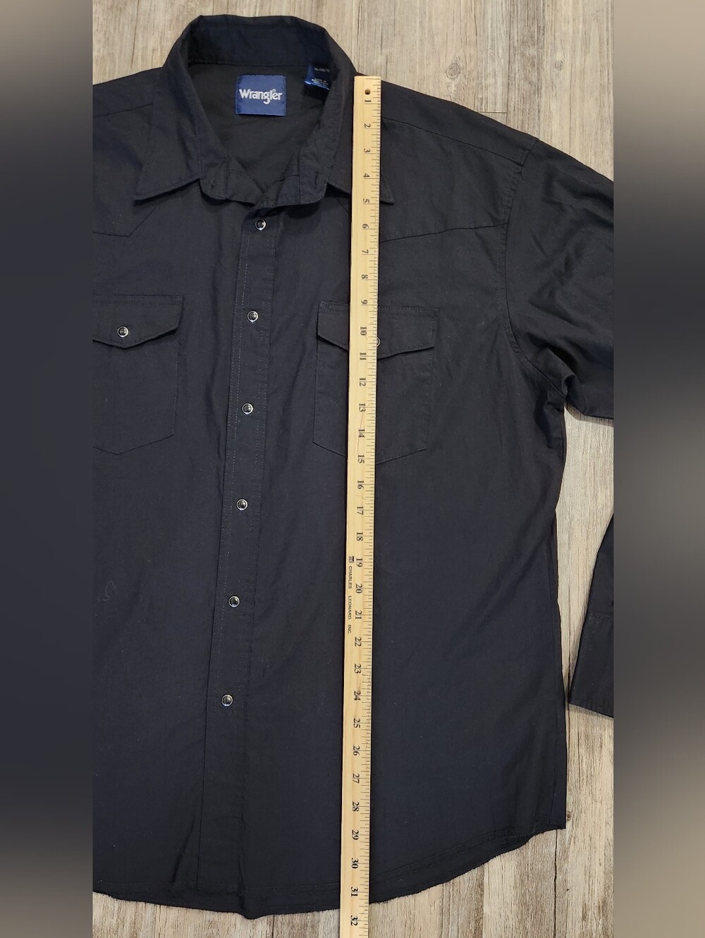 Vintage Wrangler Black Casual Western Button-Down Pearl Snap Shirt XL - Picture 6 of 6
